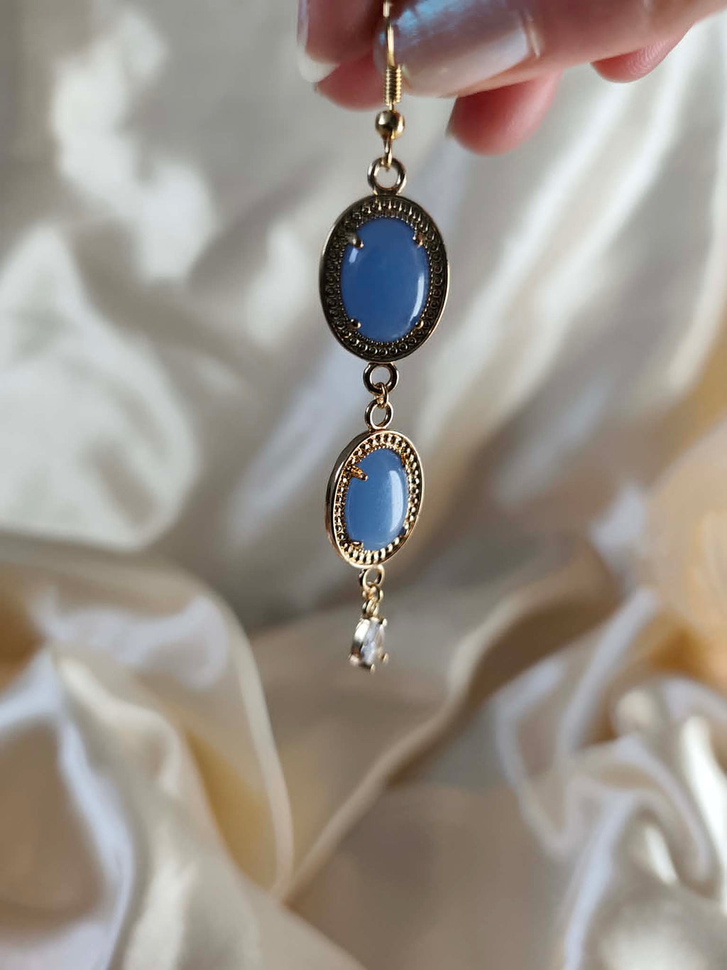 Boucles d'oreilles "Bleu de la Cour"