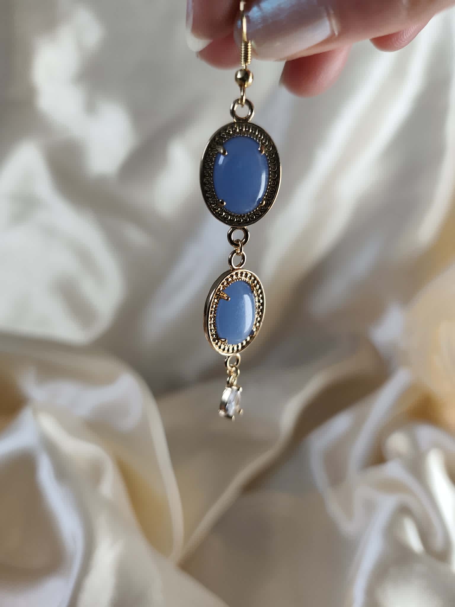 Boucles d'oreilles "Bleu de la Cour"