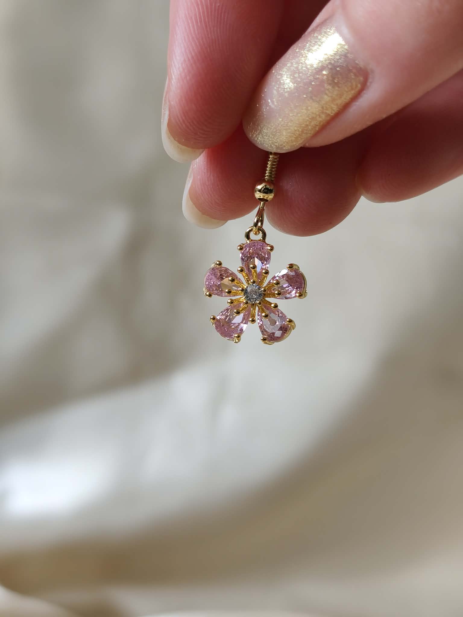 Boucles d'oreilles "Éclosion Rosée"