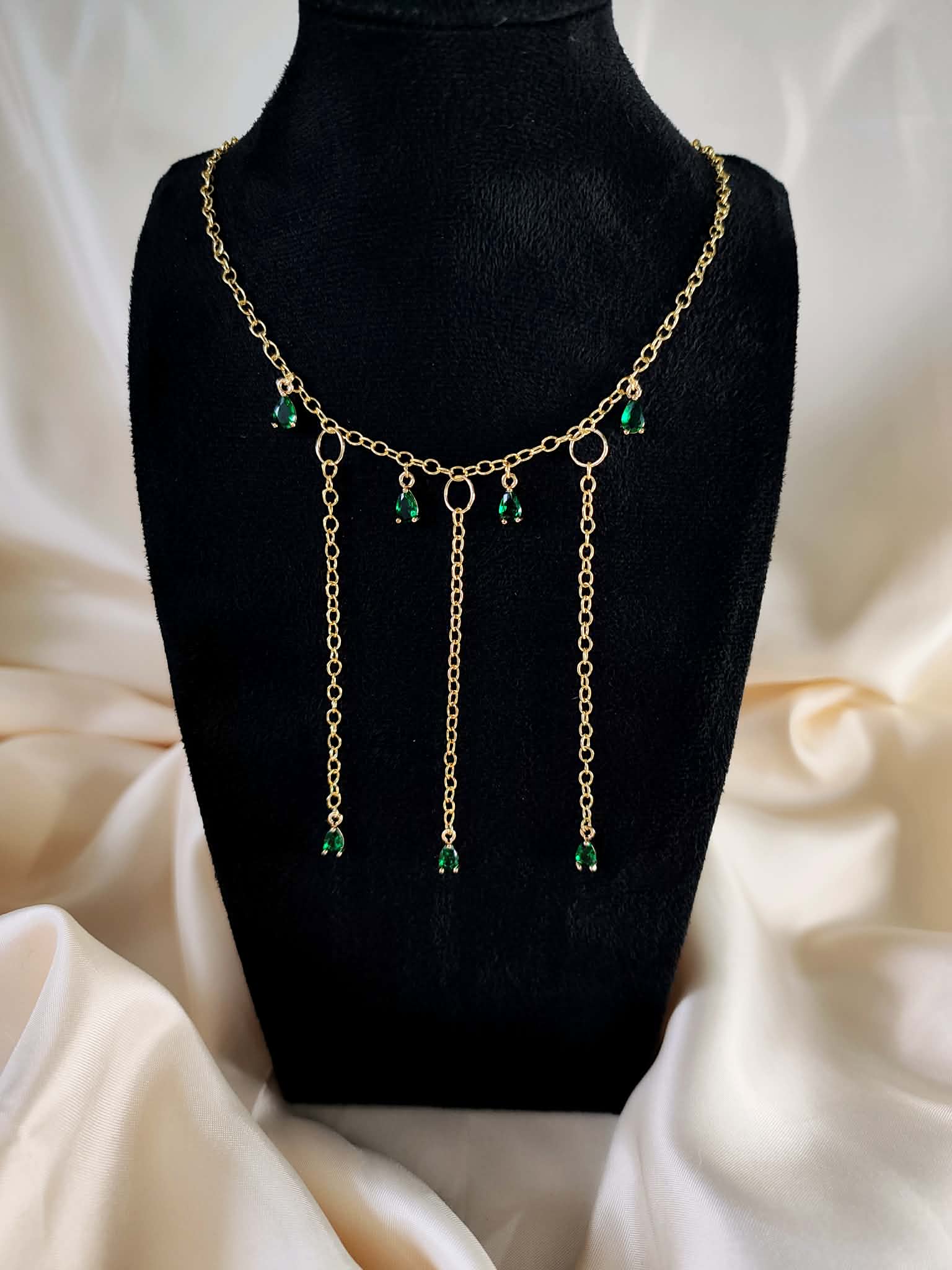 Collier doré et vert émeraude - Trésor de Cléopâtre