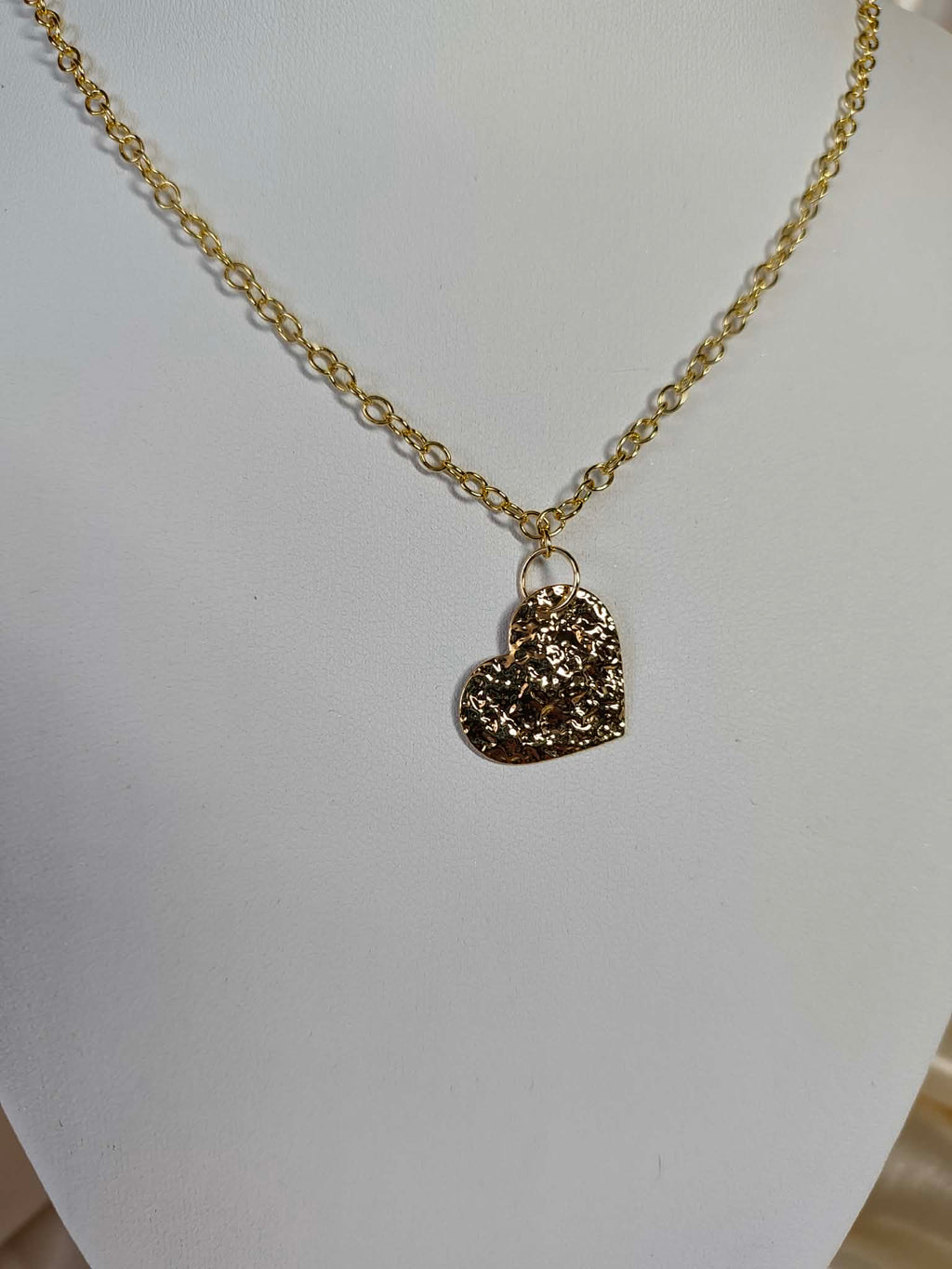 parure collier + boucles d'oreilles "Cœur d'Or"