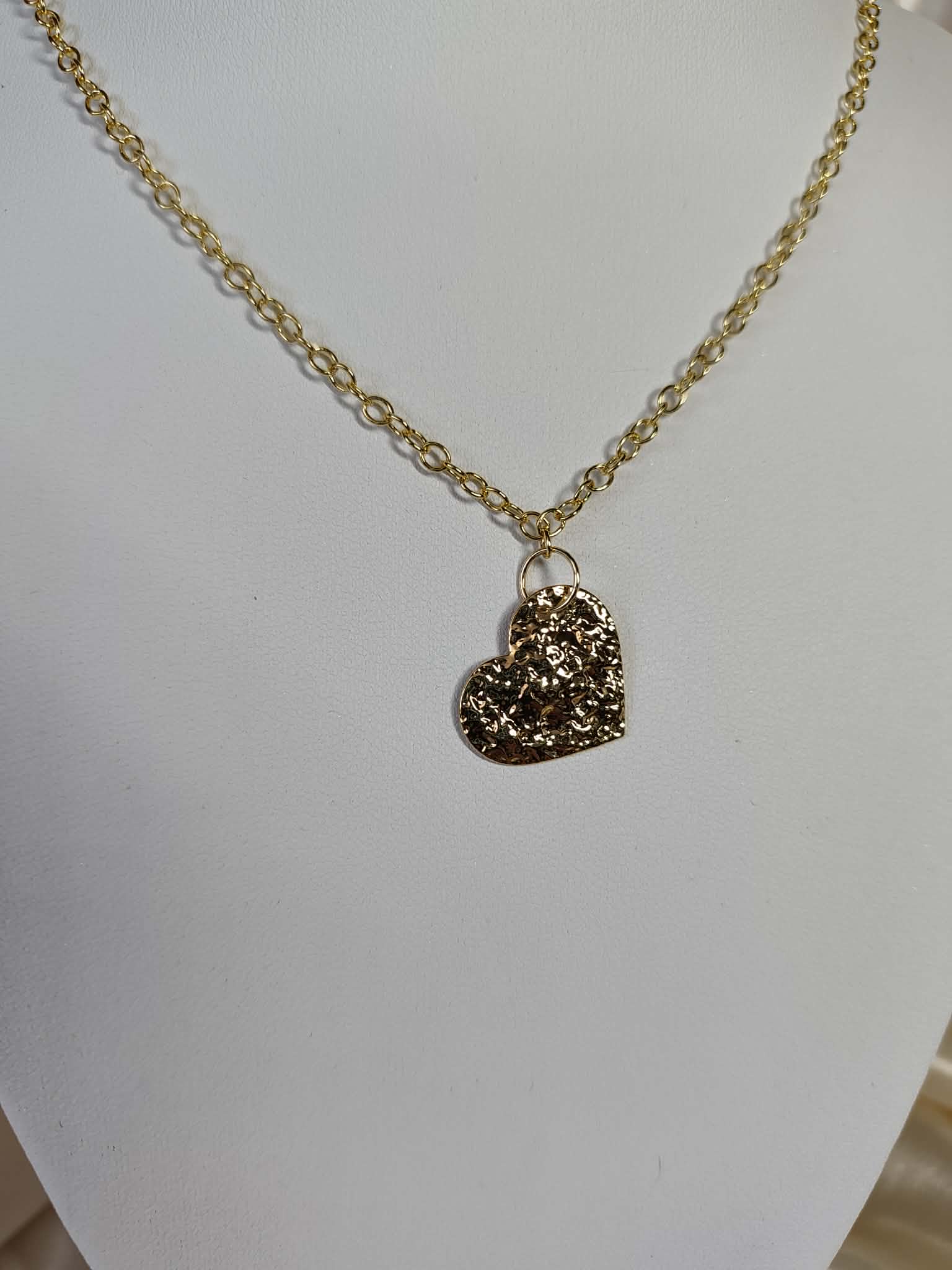 parure collier + boucles d'oreilles "Cœur d'Or"
