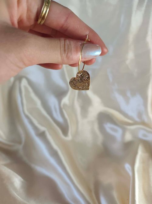 Boucles d'oreilles "Cœur d’Or"