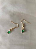 Boucles d'oreilles "goutte verte"