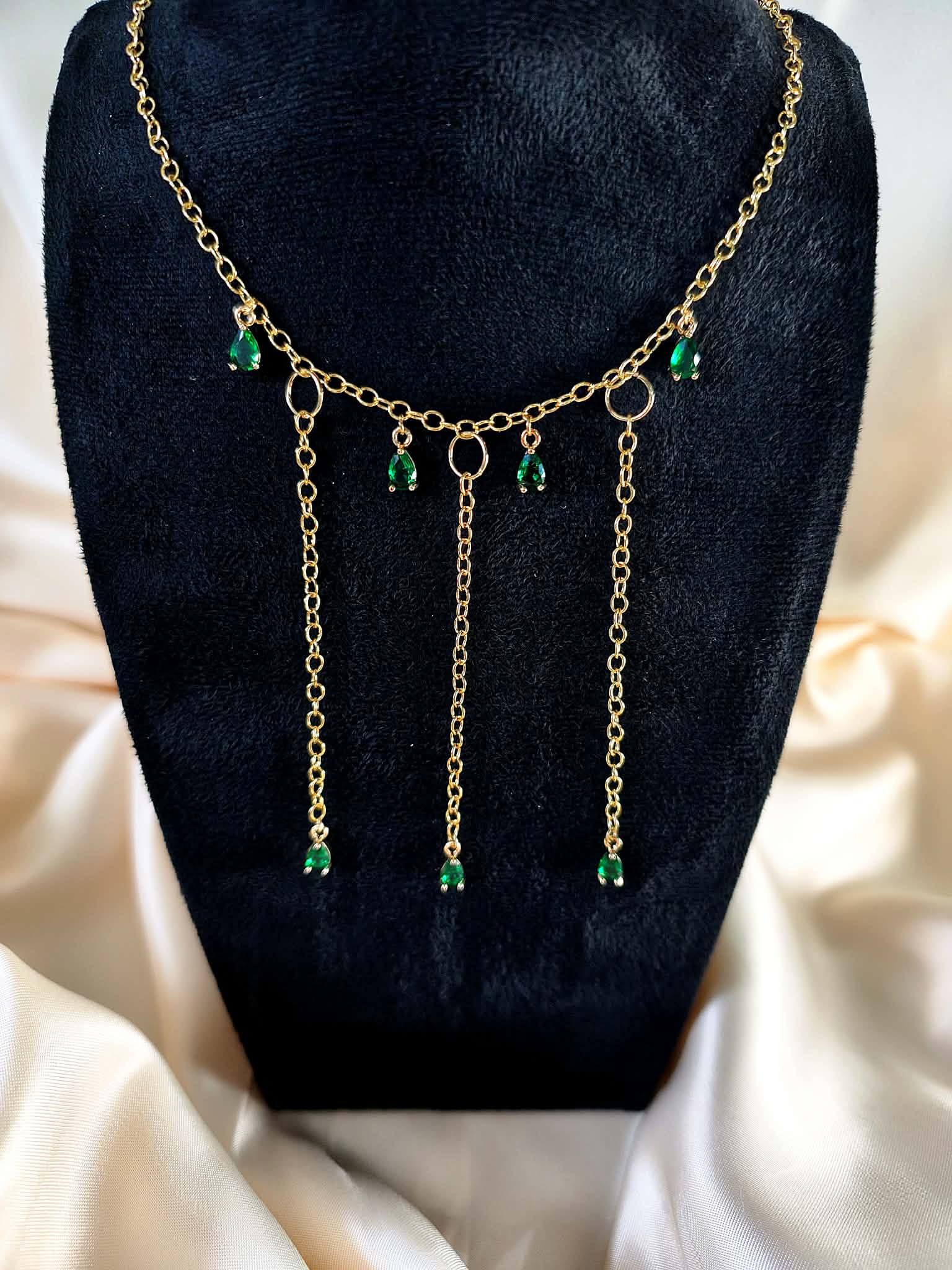 Collier doré et vert émeraude - Trésor de Cléopâtre