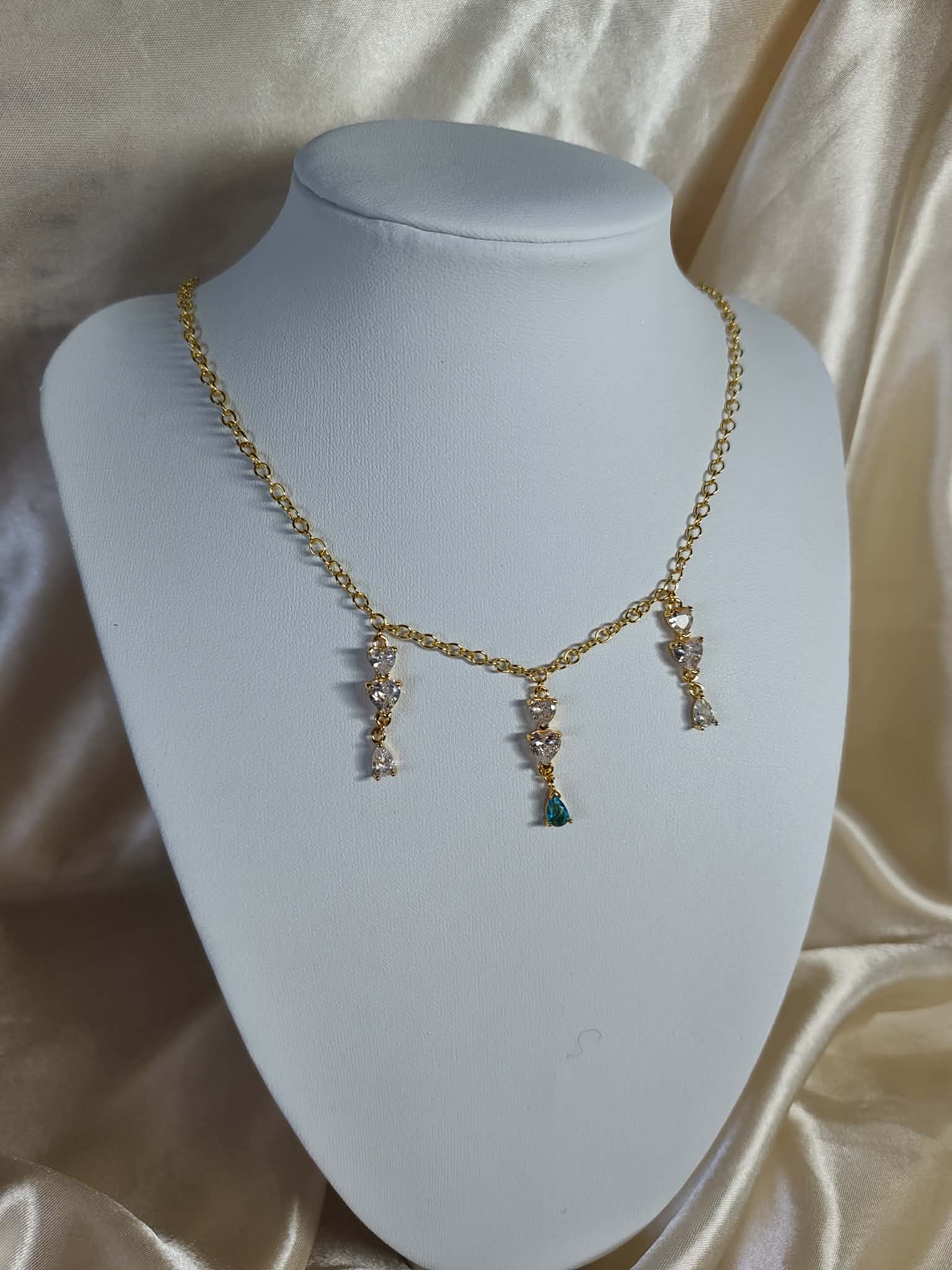 Collier "coeur turquoise"