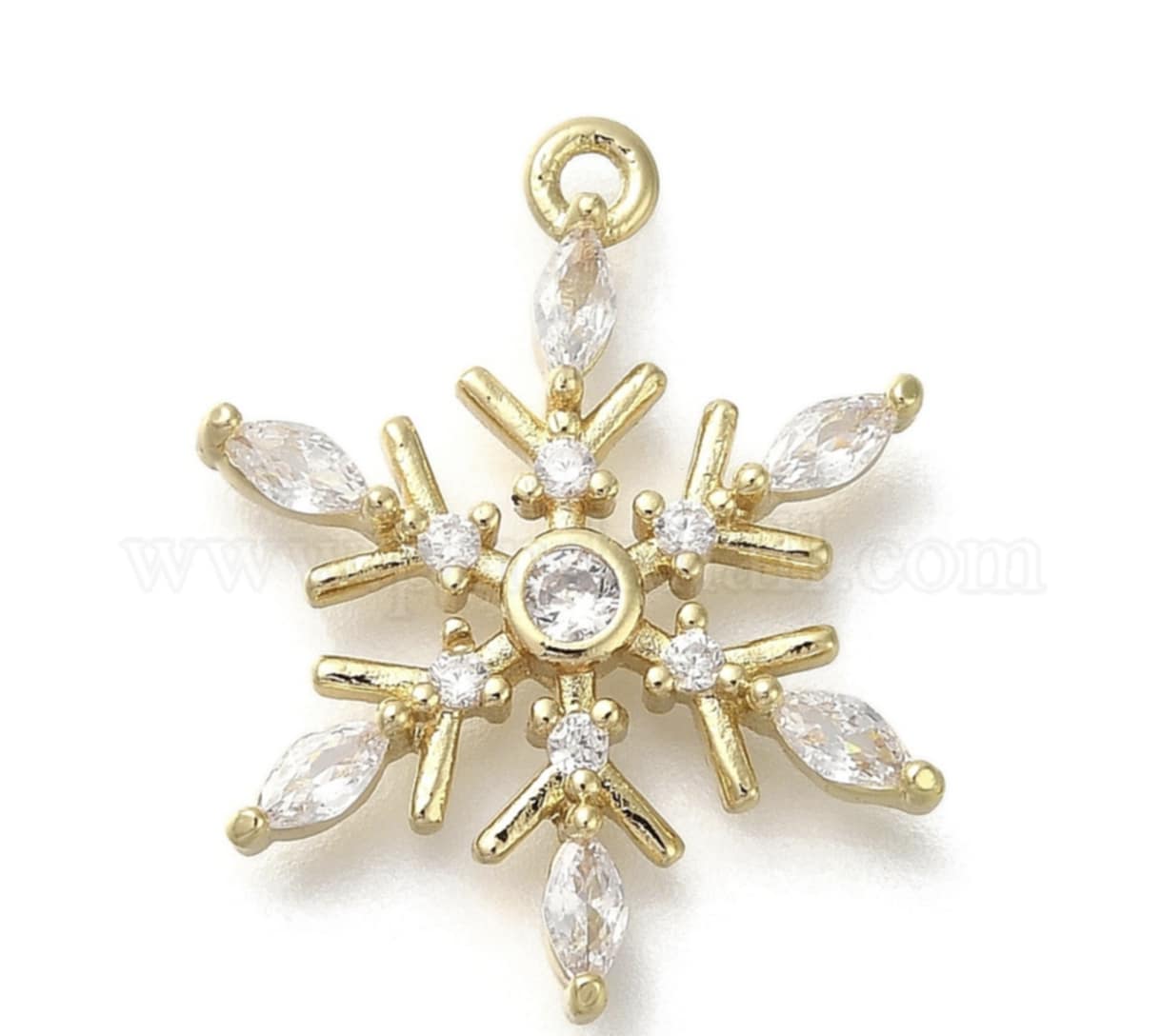 Le collier "Noël la Reine" - flocon de neige brilant 