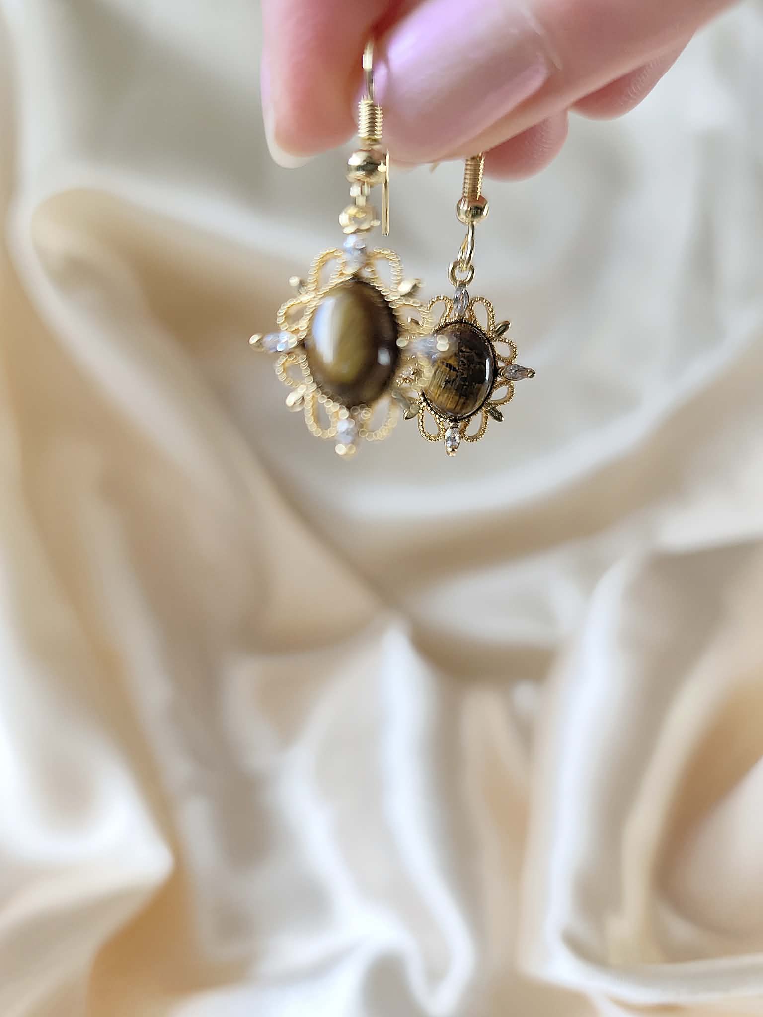Boucles d'oreilles " Le Regard du Tigre"