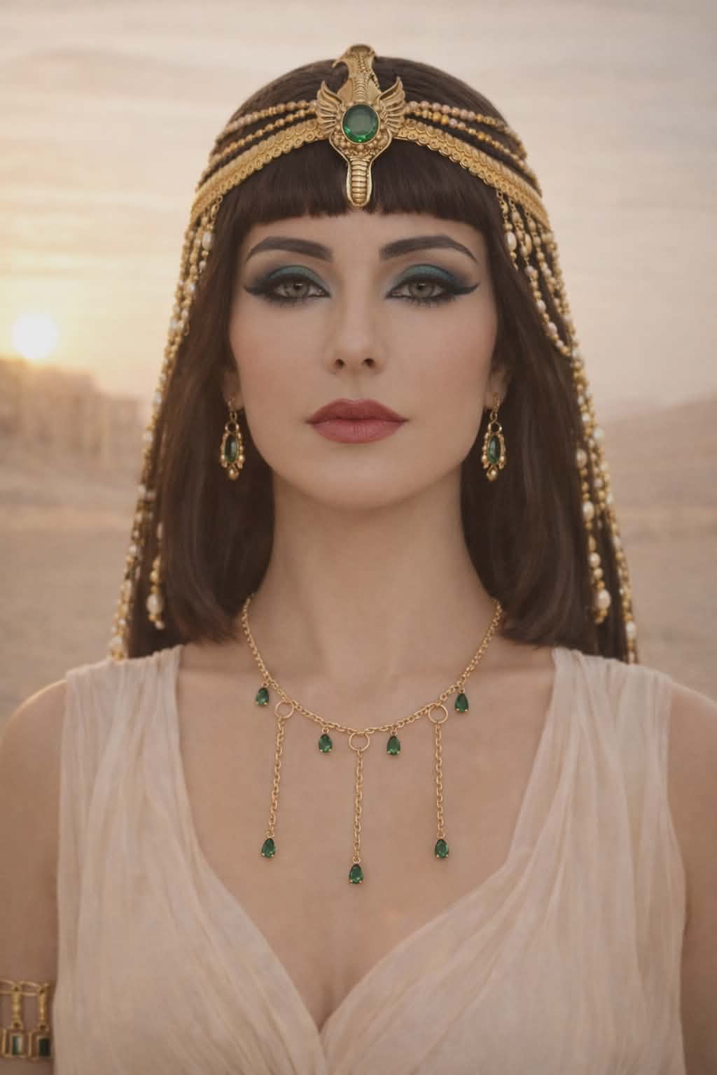 Collier doré et vert émeraude - Trésor de Cléopâtre