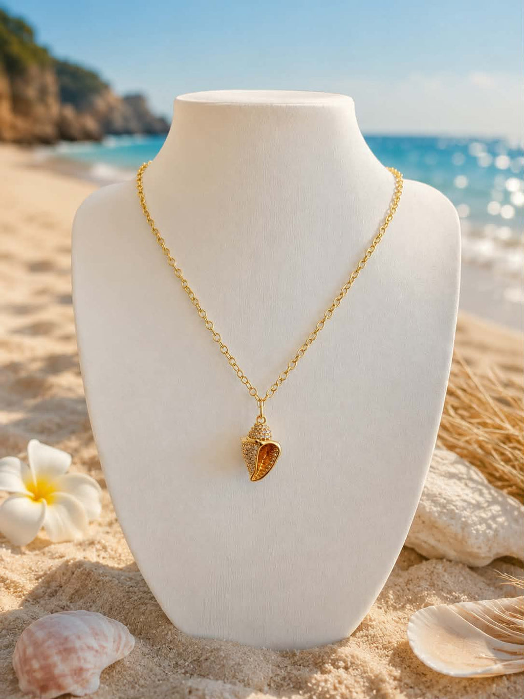 Collier "coquillage étincelant"