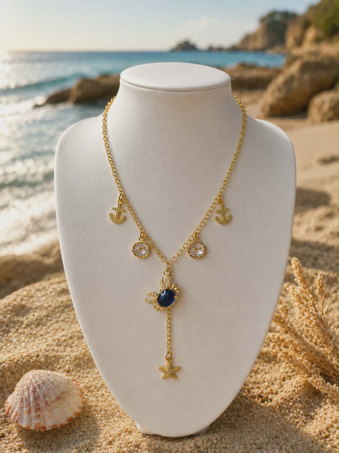 Collier "Le Trésor du Lagon Bleu"