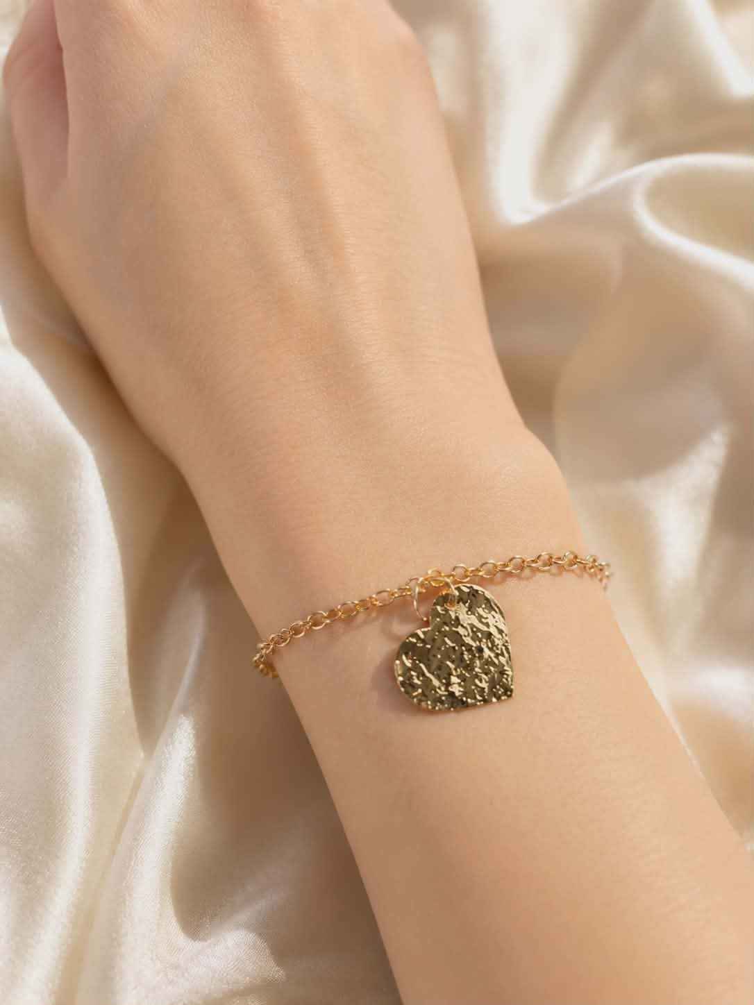 parure collier + bracelet "Cœur d'Or"