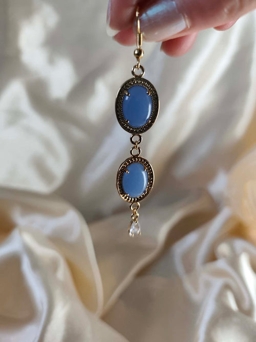 Boucles d'oreilles "Bleu de la Cour"