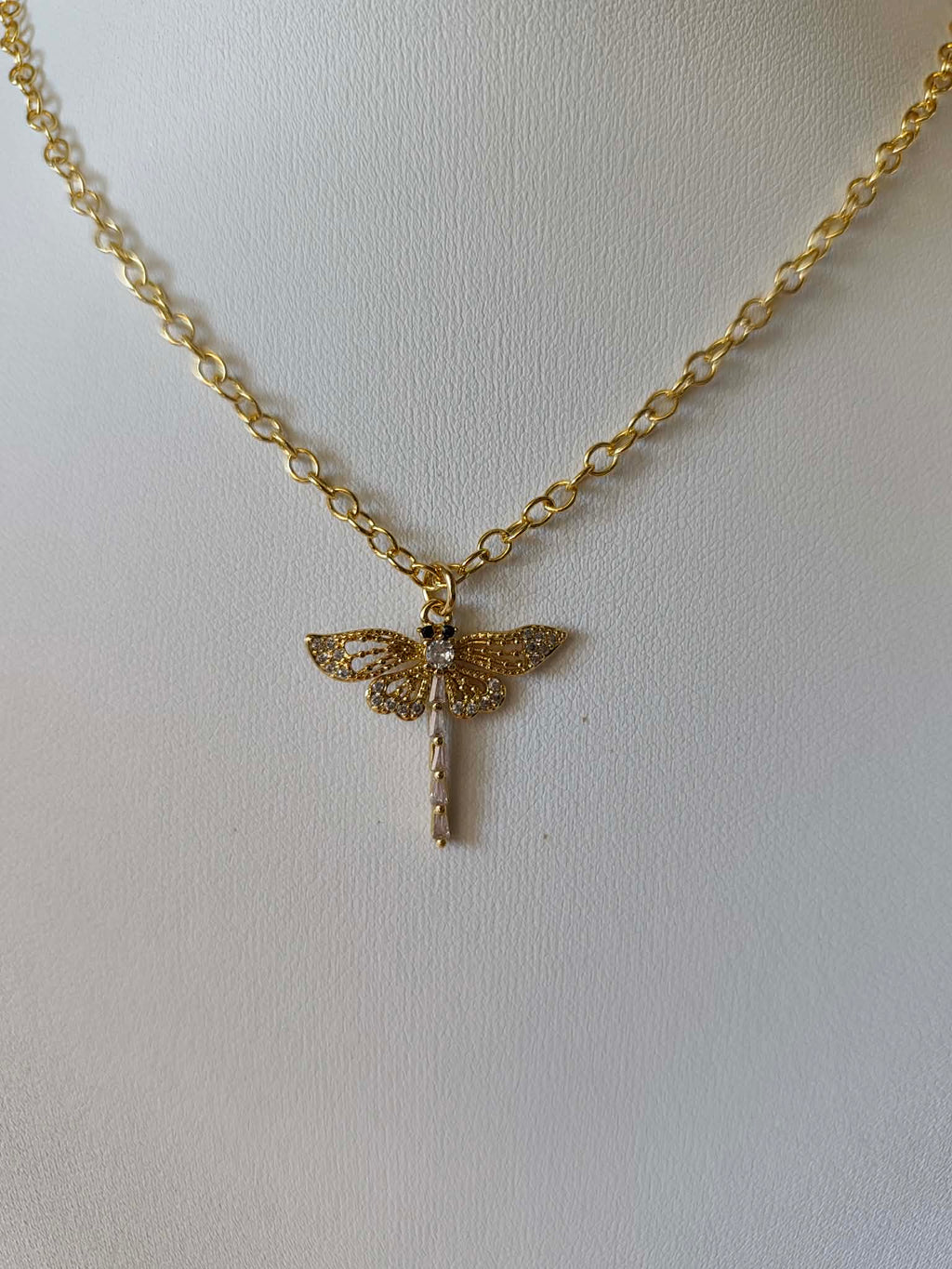 Collier "libellule doré"