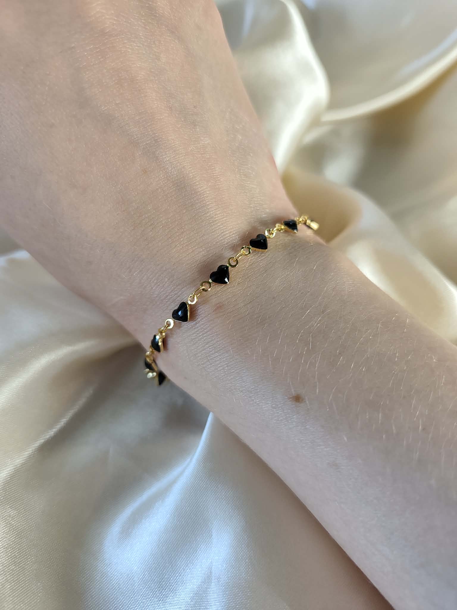 Bracelet "coeur noir"