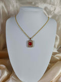 Collier "rouge rubis"