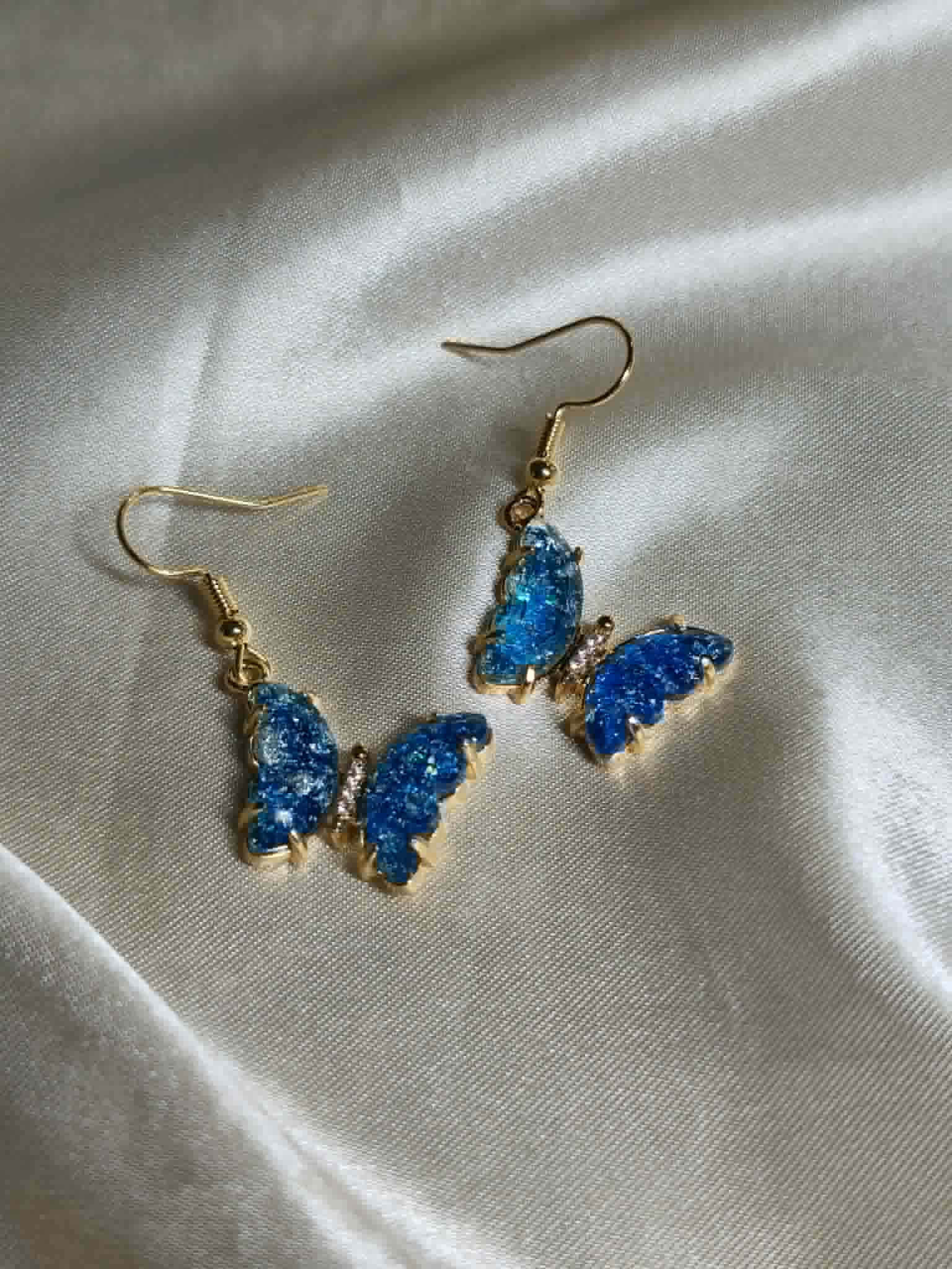 boucles d'oreilles "papillon bleu"