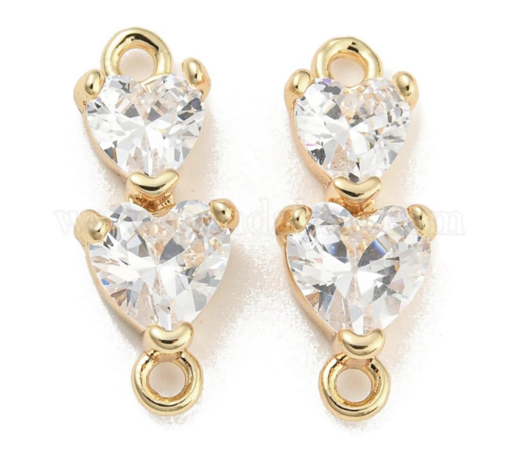 Bracelet cœur doré et brillant - Reine de Cœur