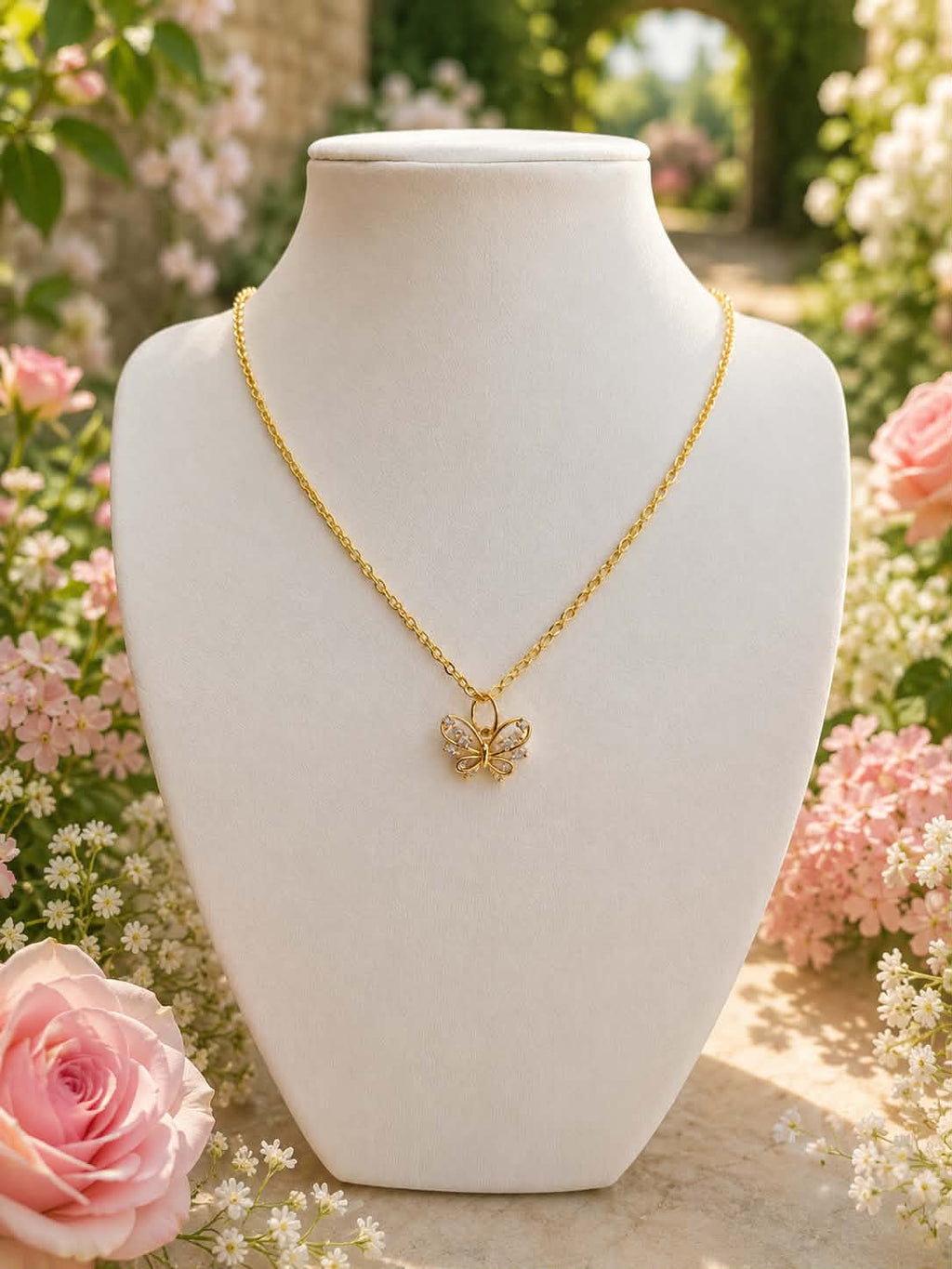Collier "papillon de diamant"