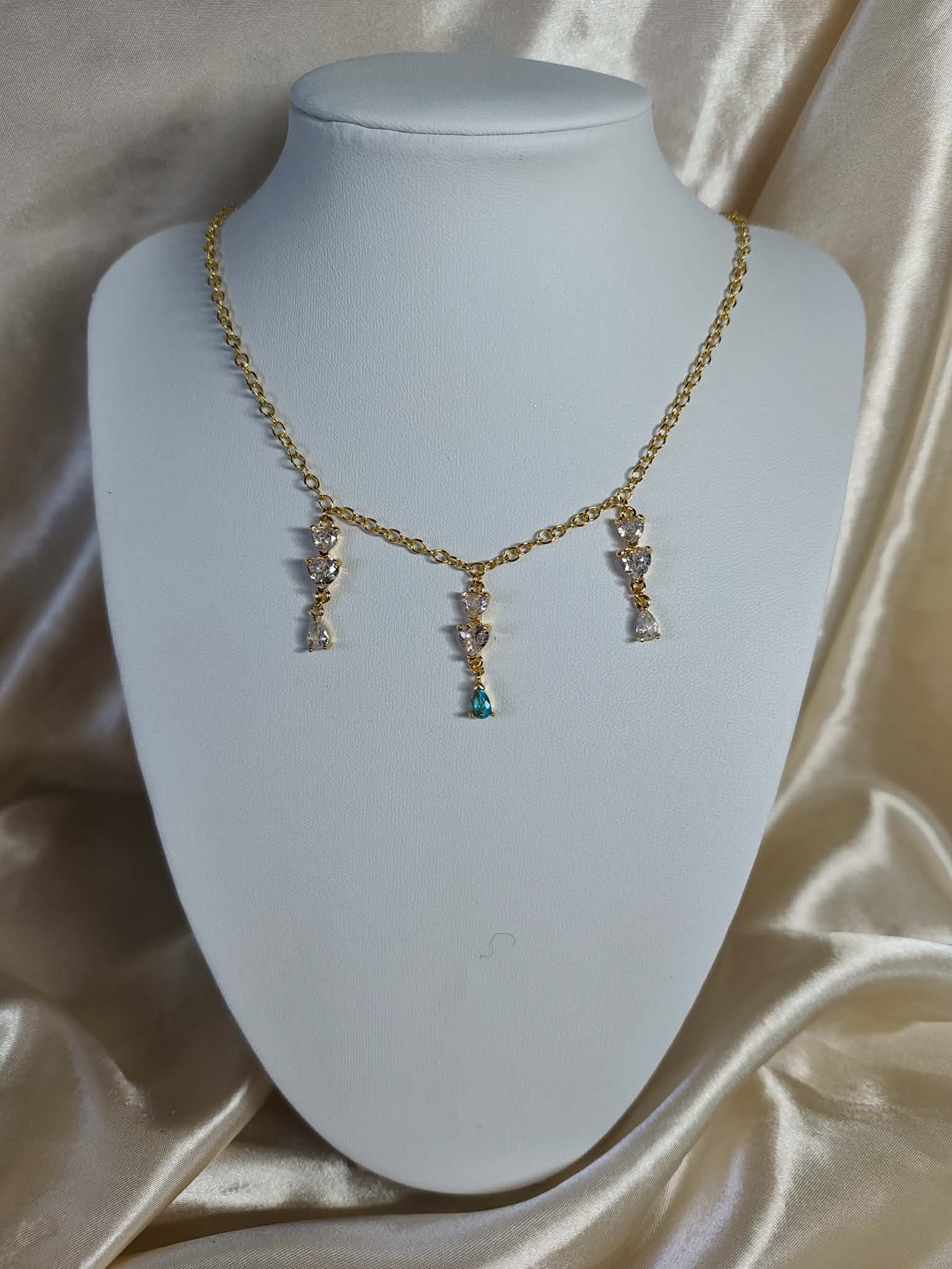 Collier "coeur turquoise"