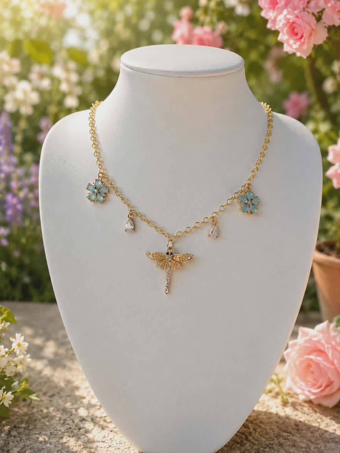 Collier "Le Jardin des Libellules"