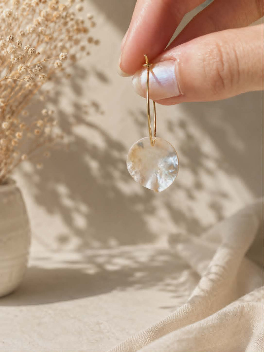 Boucles d'oreilles "coquillage nacré"
