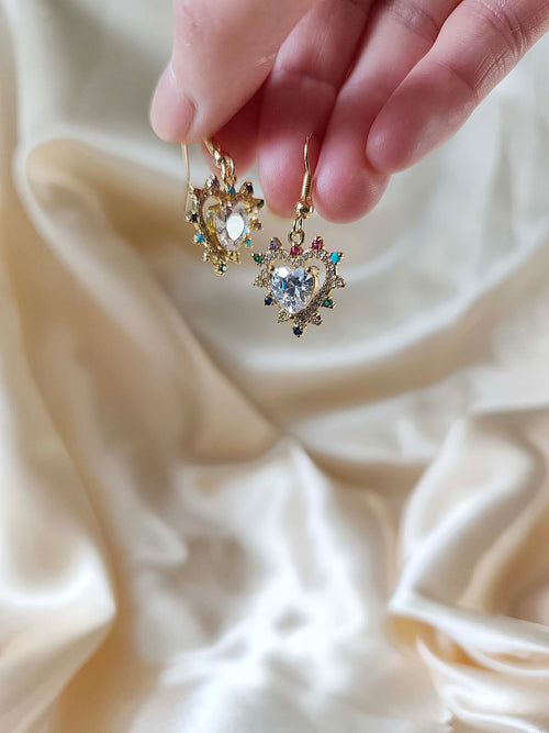 Boucles d'oreilles " Le Cœur de la Princesse"
