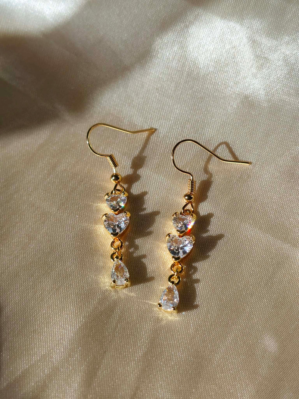 boucles d'oreilles "Les Cœurs de la Reine"