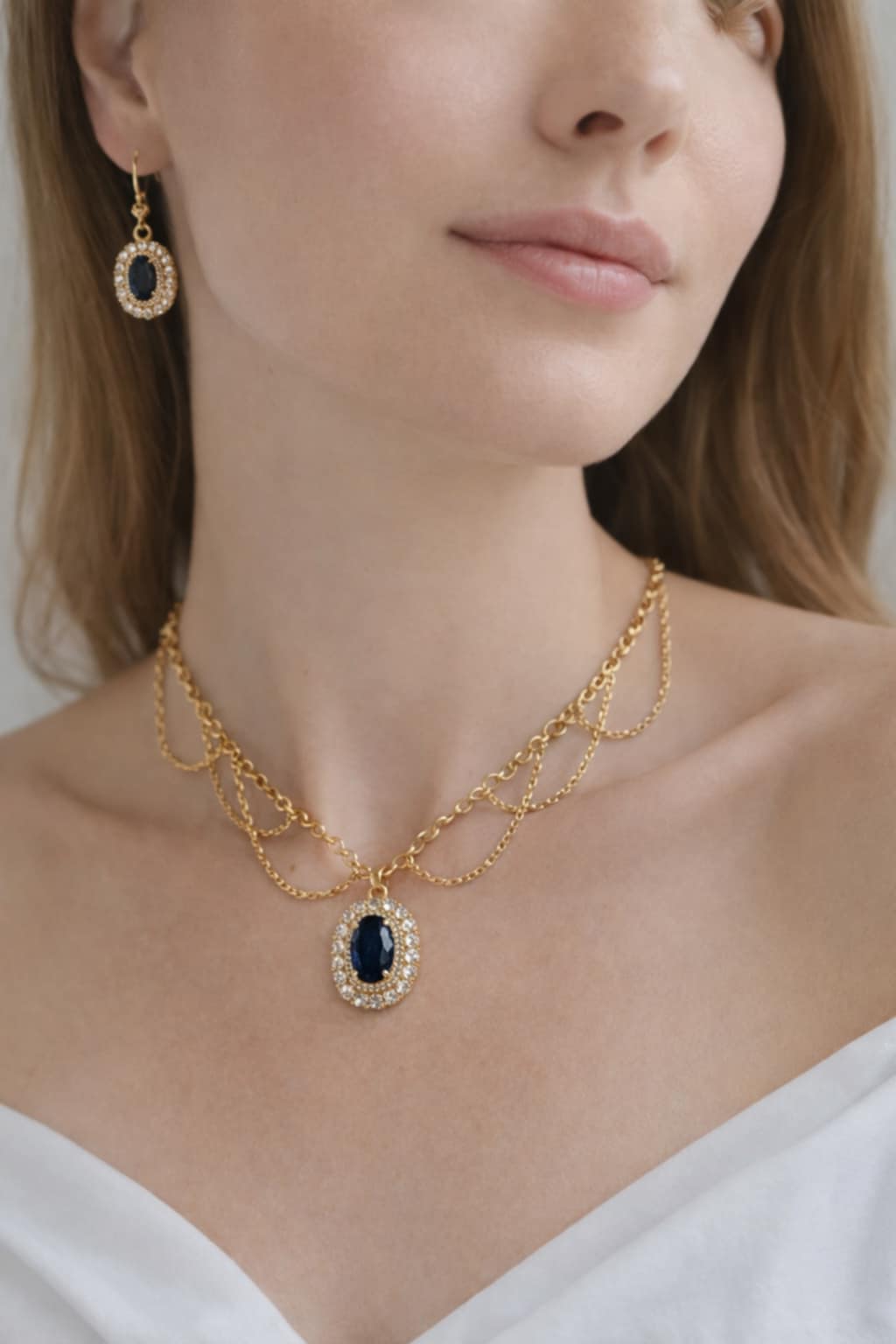 La parure doré et bleu saphir - Majesté