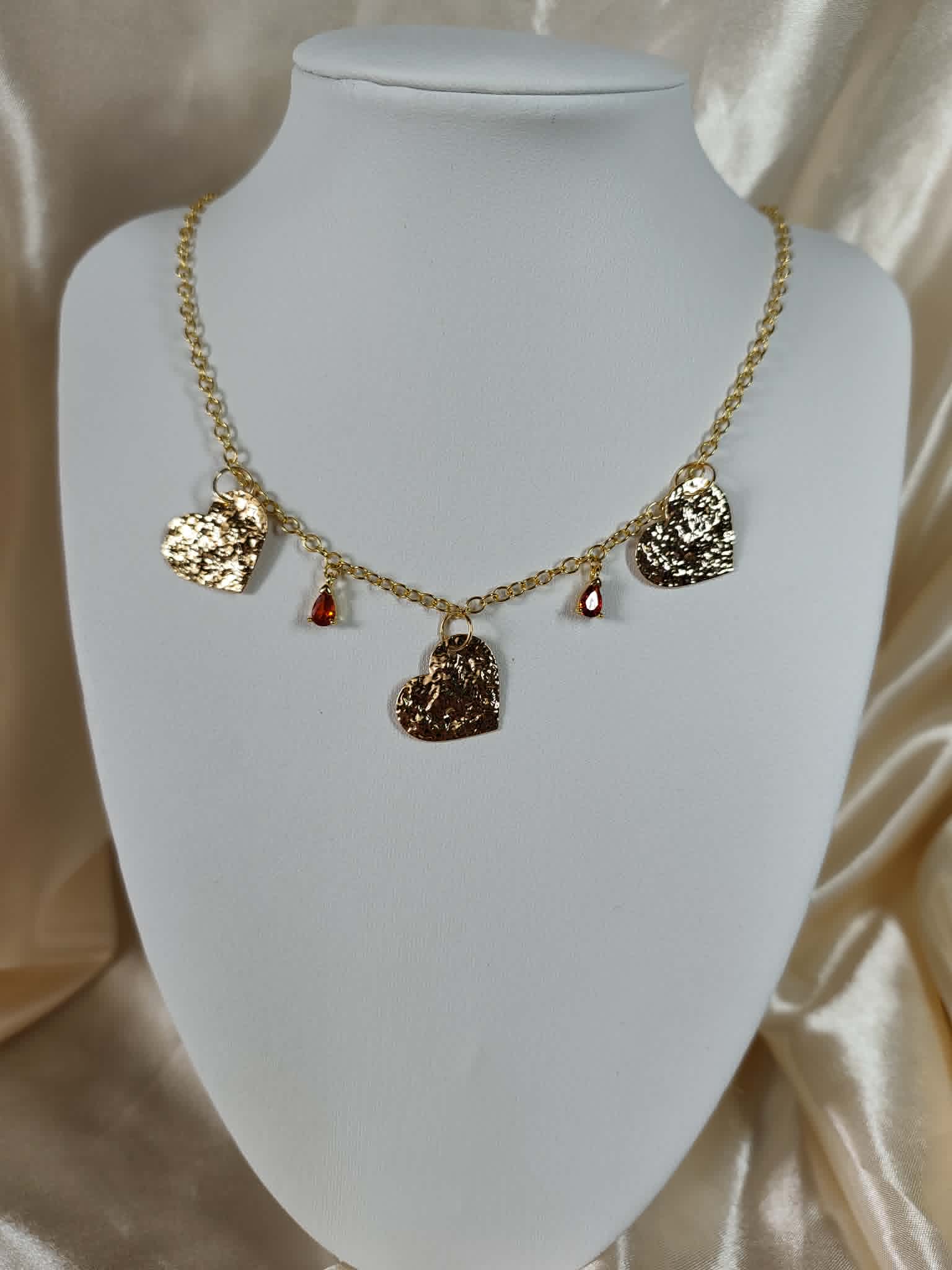Collier "coeur d'ambre"