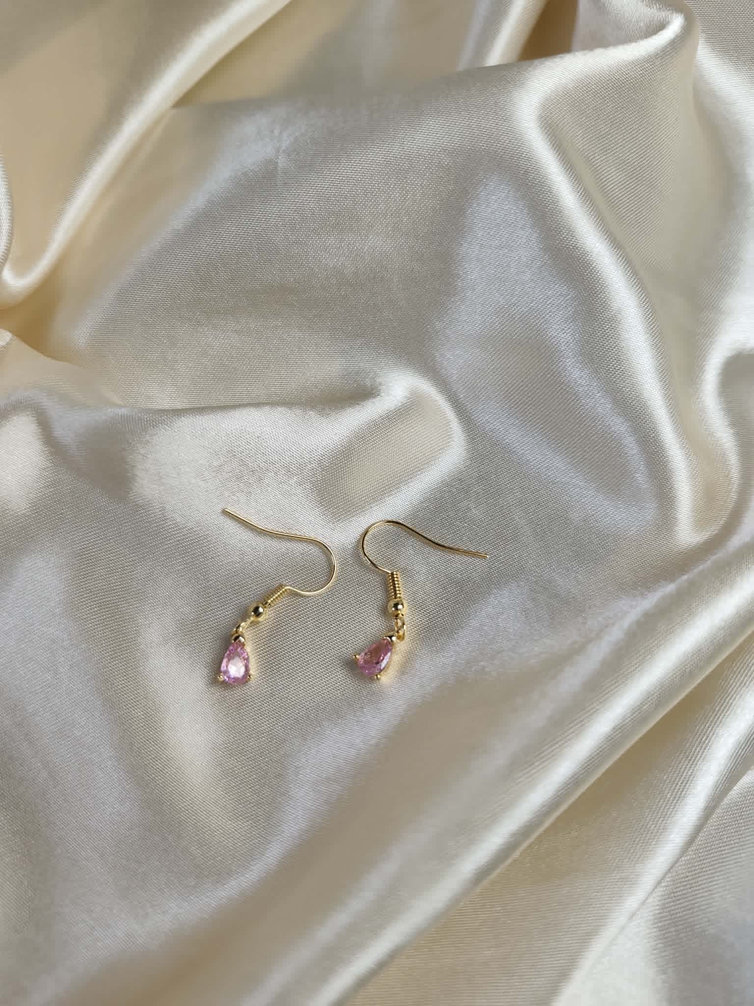 Boucles d'oreilles "rosé du matin"