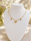 Collier "Papillon violet"