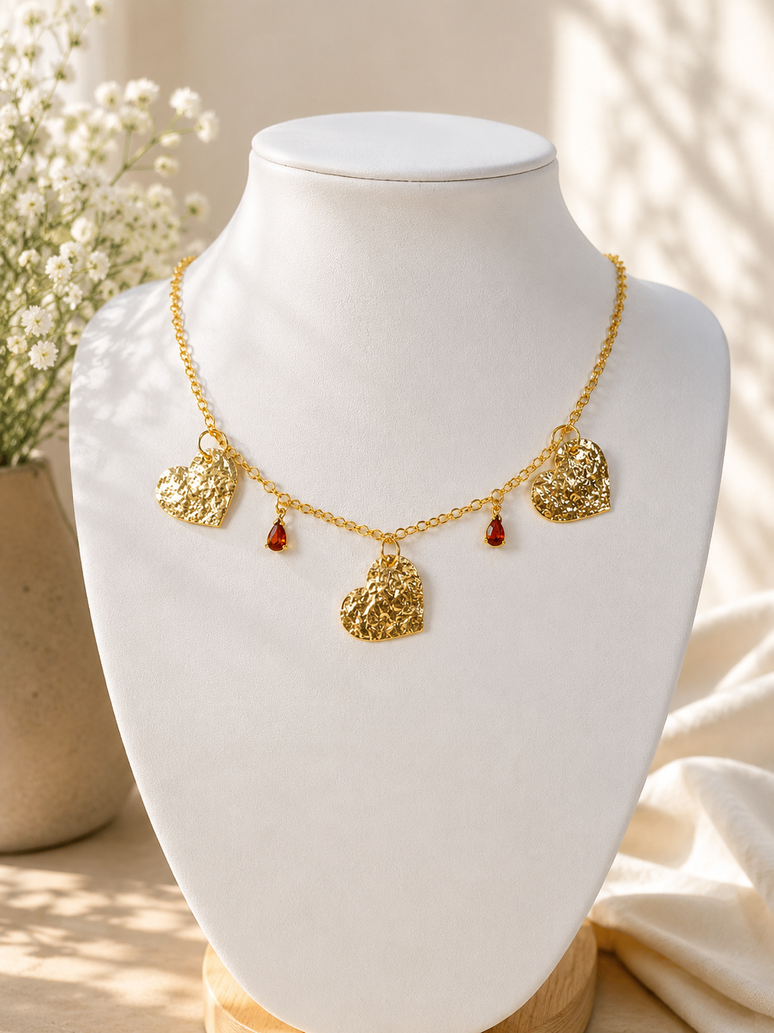 Collier "coeur d'ambre"