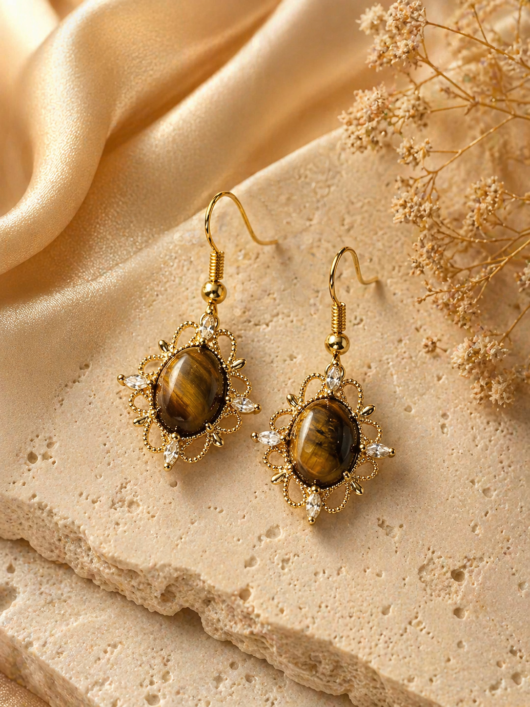 Boucles d'oreilles " Le Regard du Tigre"