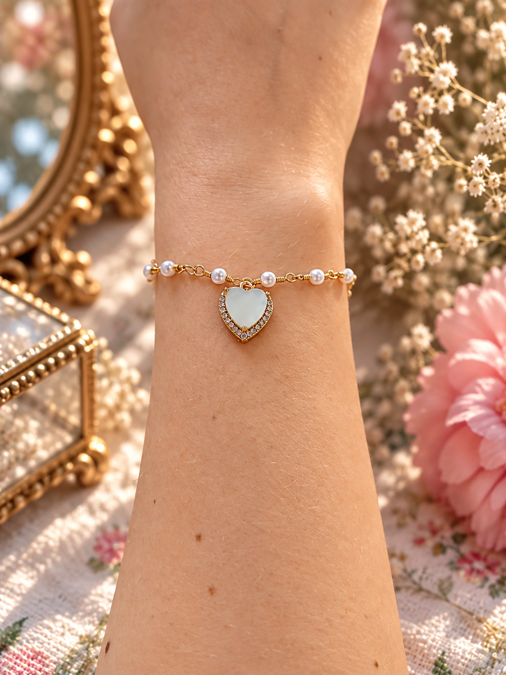 Bracelet « Le Cœur de Perle »
