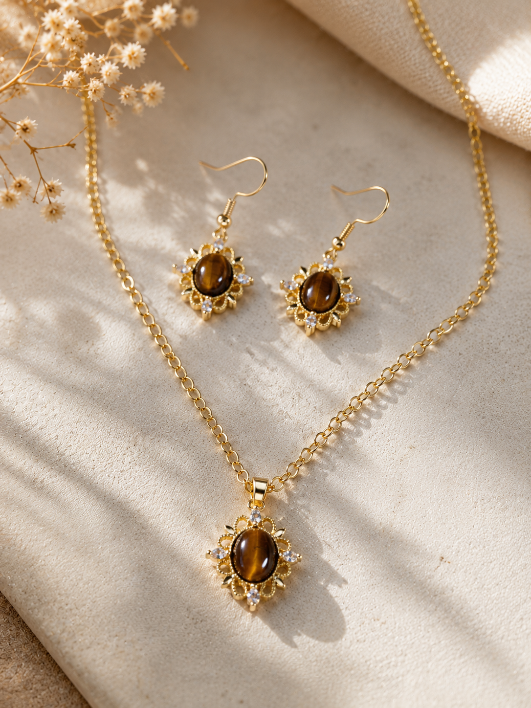 parure "oeil de tigre"