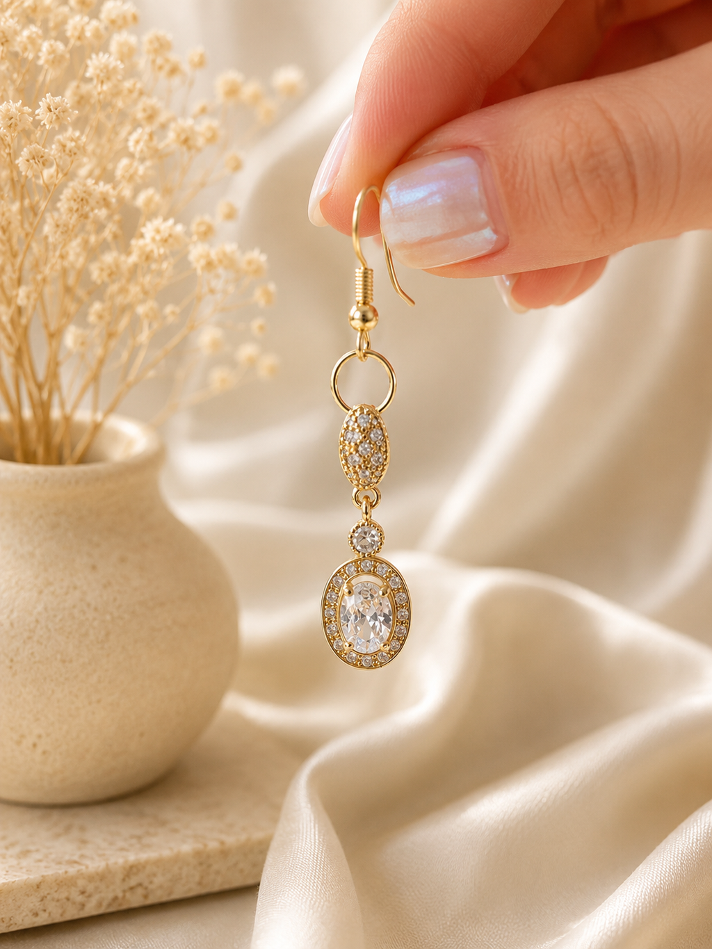 Boucles d'oreilles "La Duchesse de Cristal"