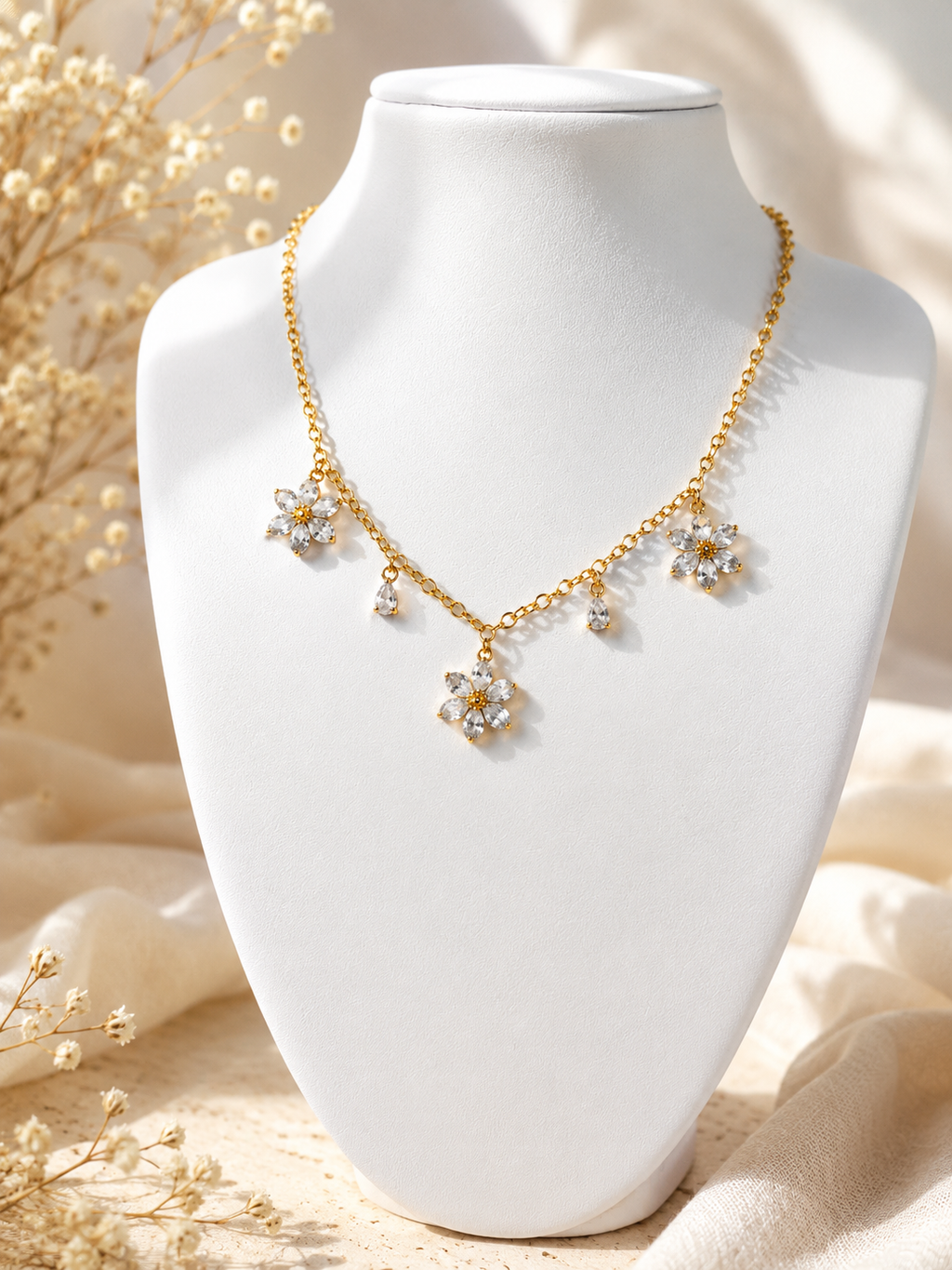 Collier "couronne de fleurs"