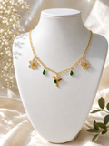 Collier "Oiseau impérial émeraude"