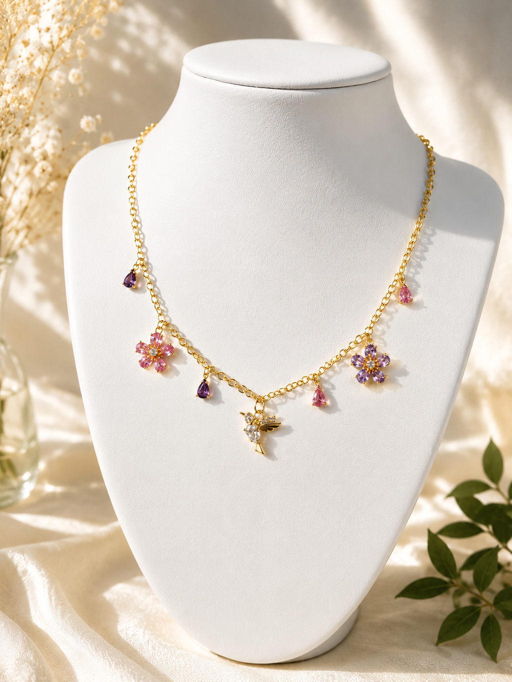 Collier "oiseaux de la cour"