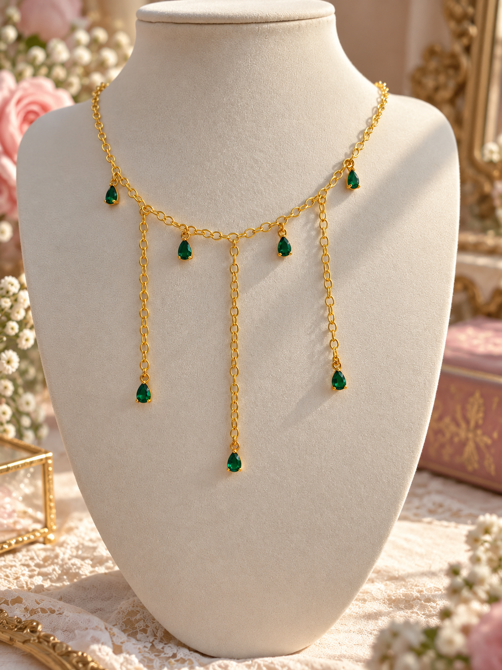 Collier "Le Bal d’Émeraude"