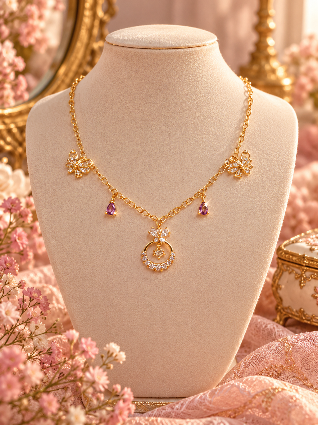 collier "Le Jardin d'Améthyste"