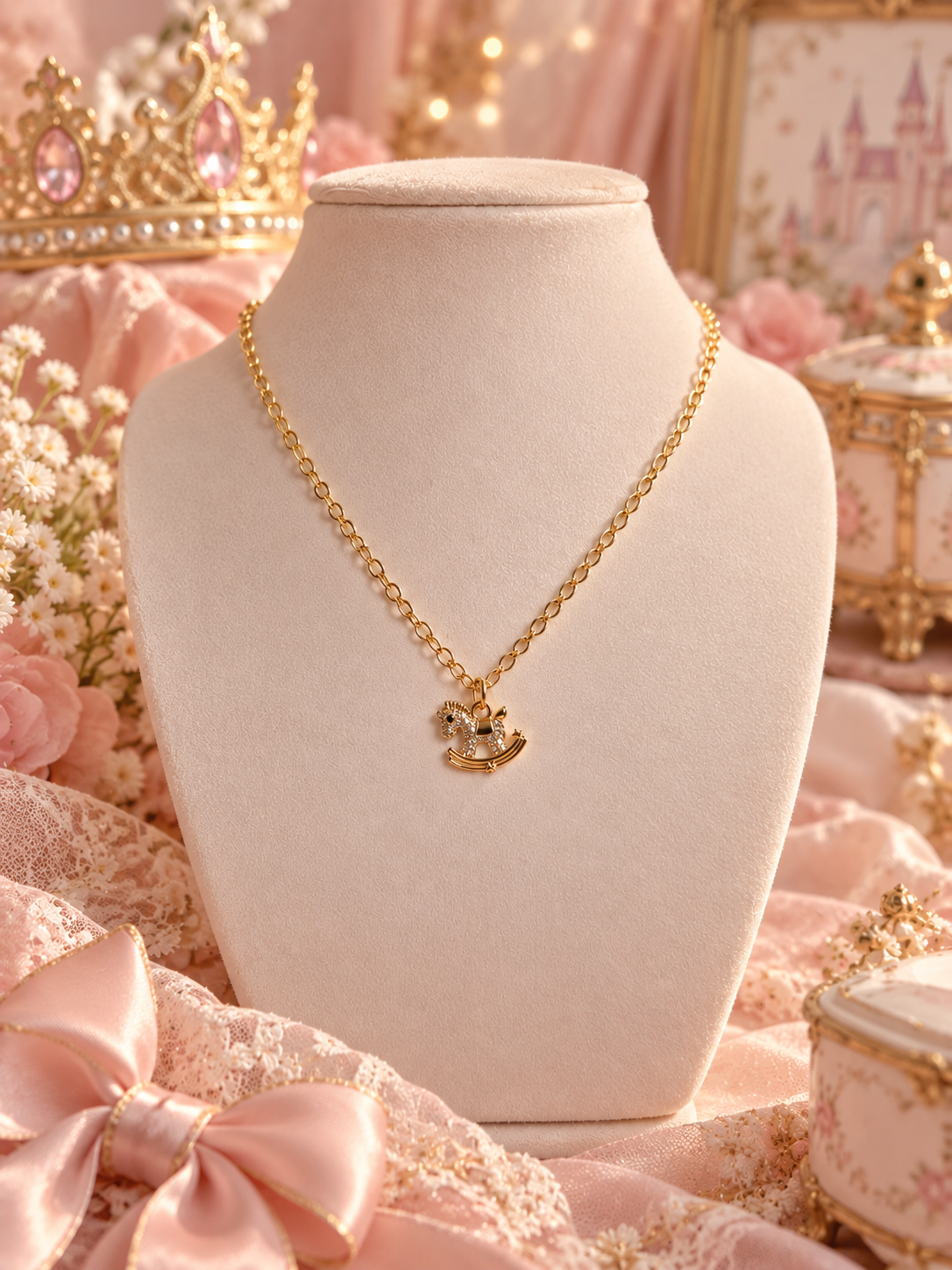 Collier "Le Petit Cheval de Rose"