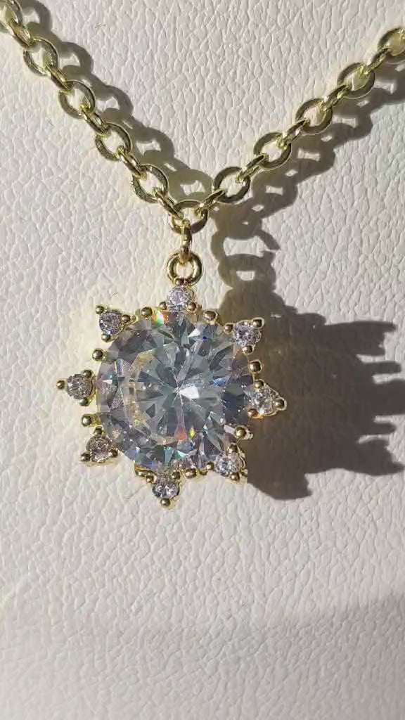 Parure - collier et boucles d'oreilles soleils - Majesté Éblouissante