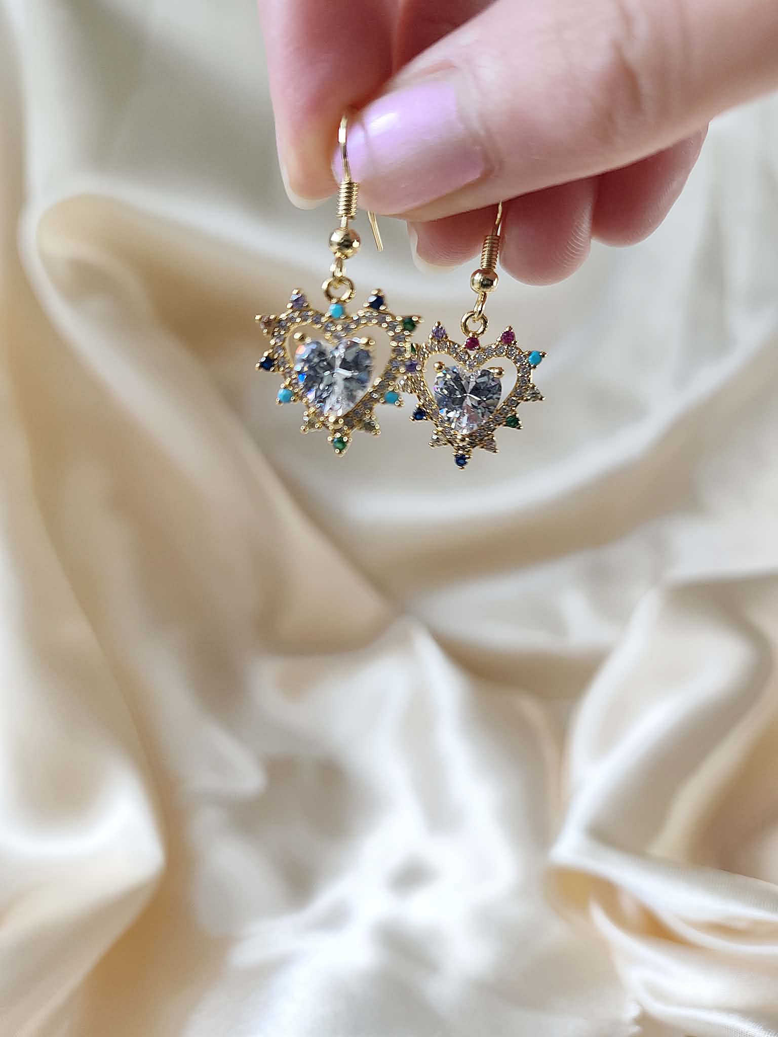 Boucles d'oreilles " Le Cœur de la Princesse"