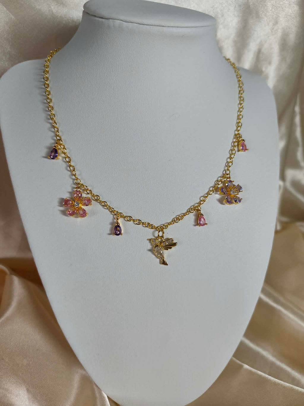 Collier "oiseaux de la cour"