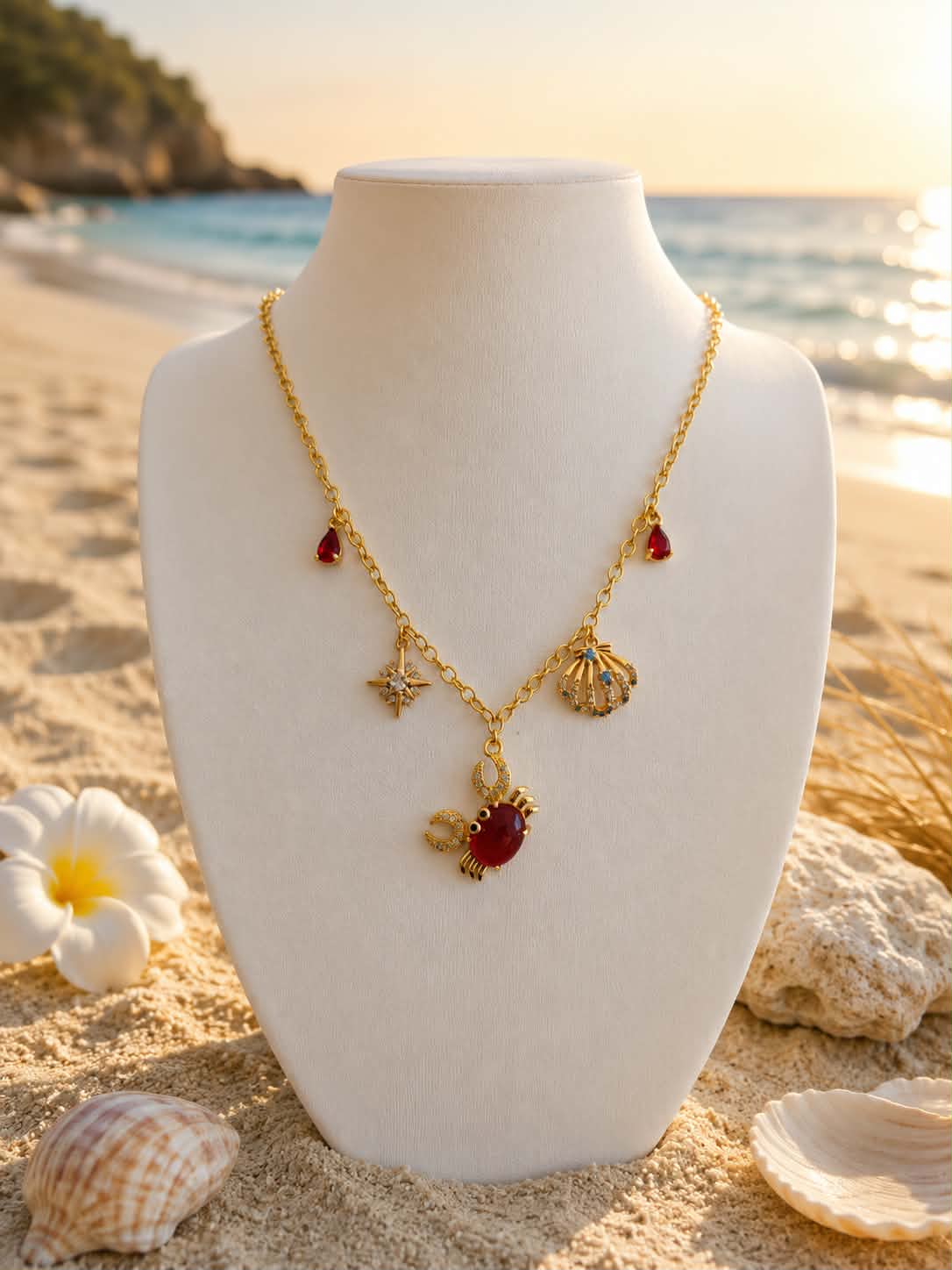 Collier "Crabe rouge"