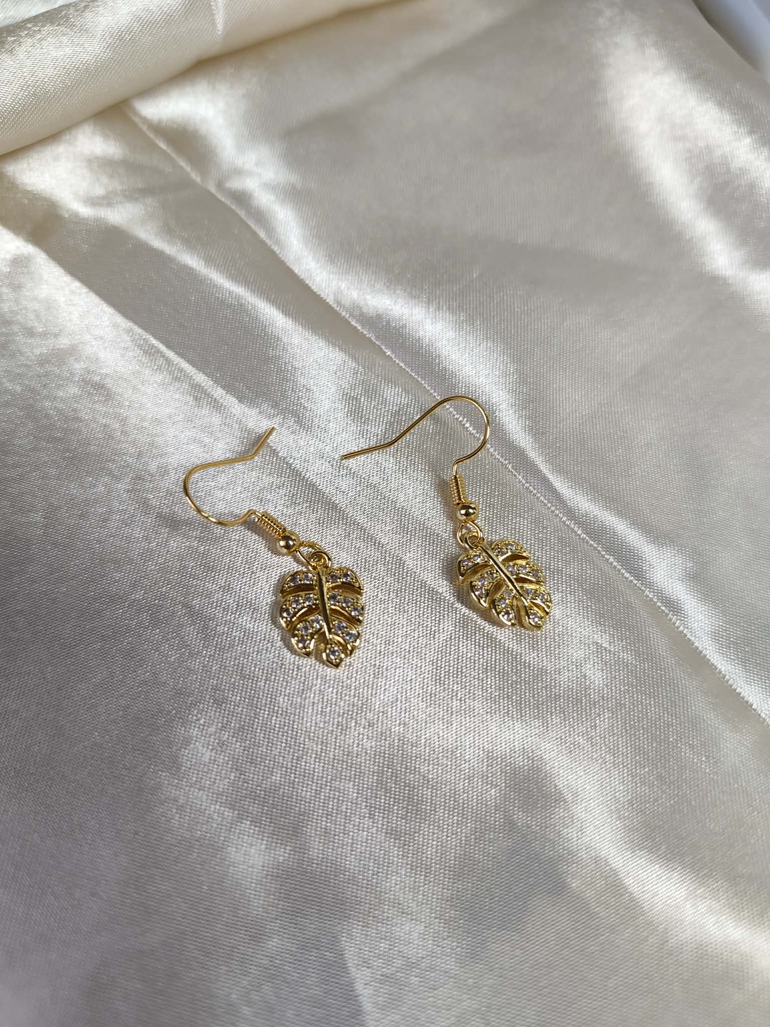 boucles d'oreilles "monstera"