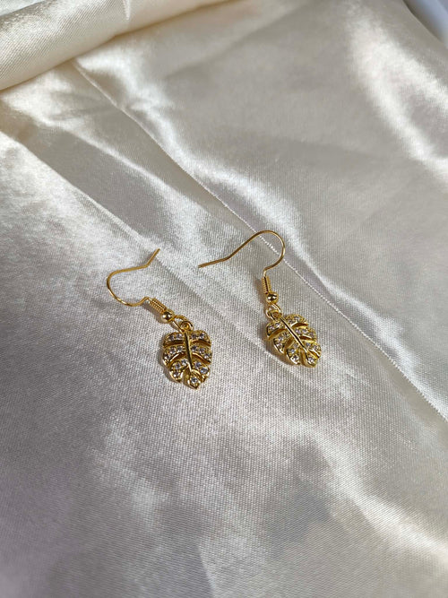 boucles d'oreilles "monstera"