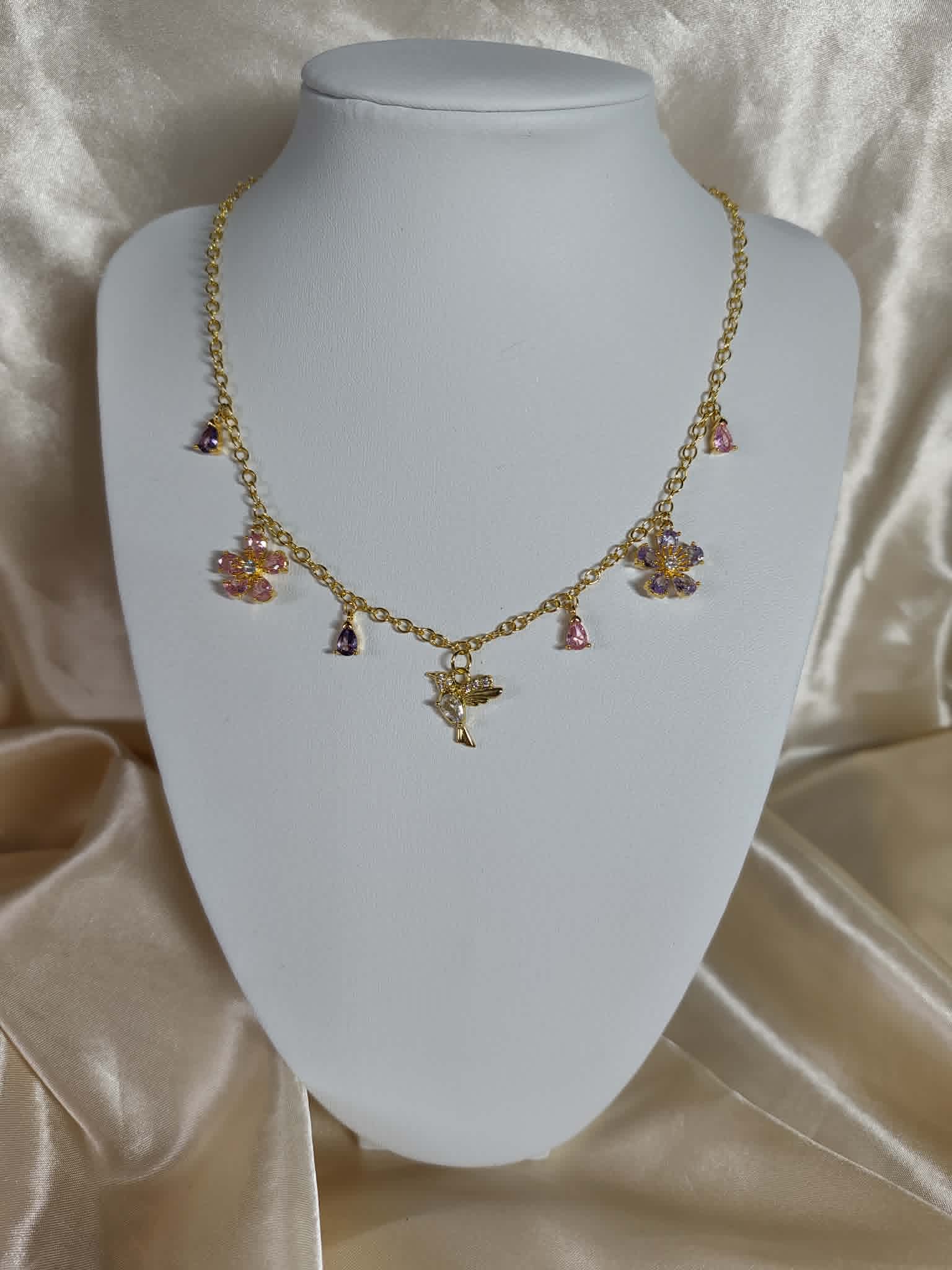 Collier "oiseaux de la cour"